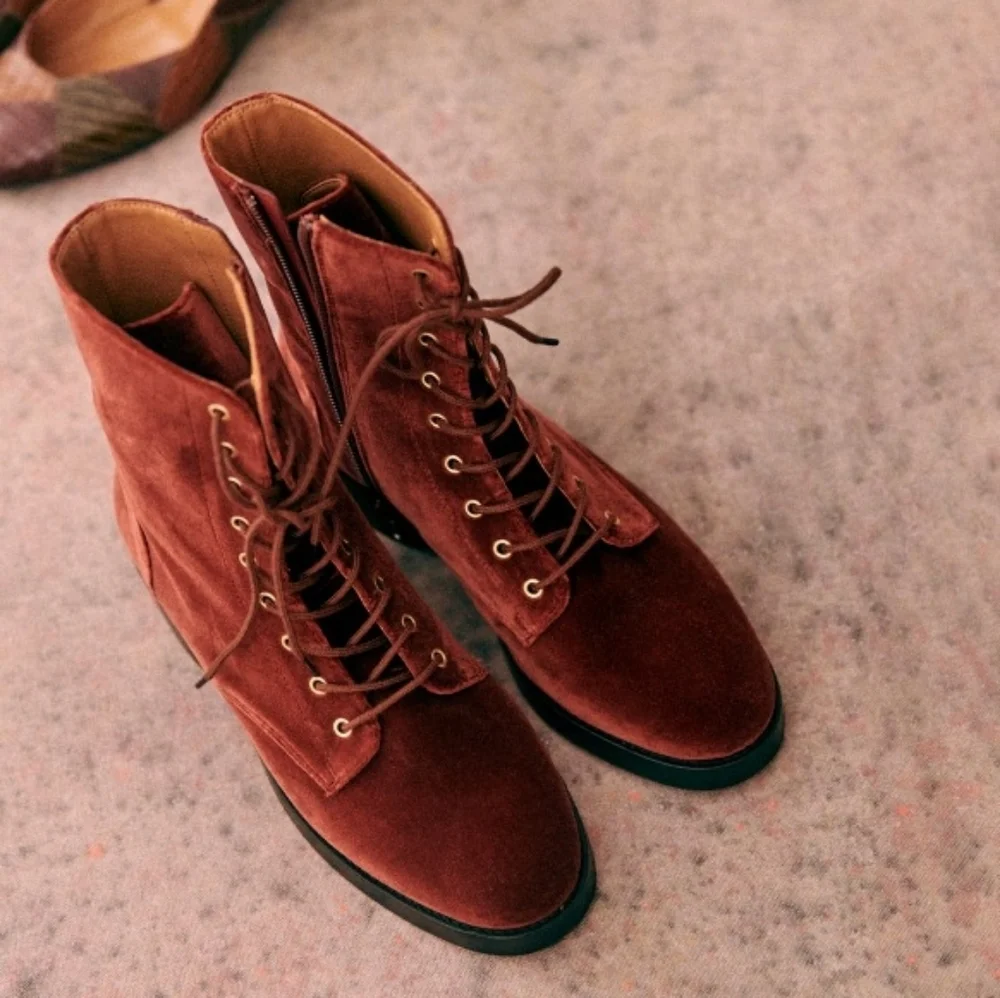 NWT Sezane Low Daniel Boots - Picture 1 of 4